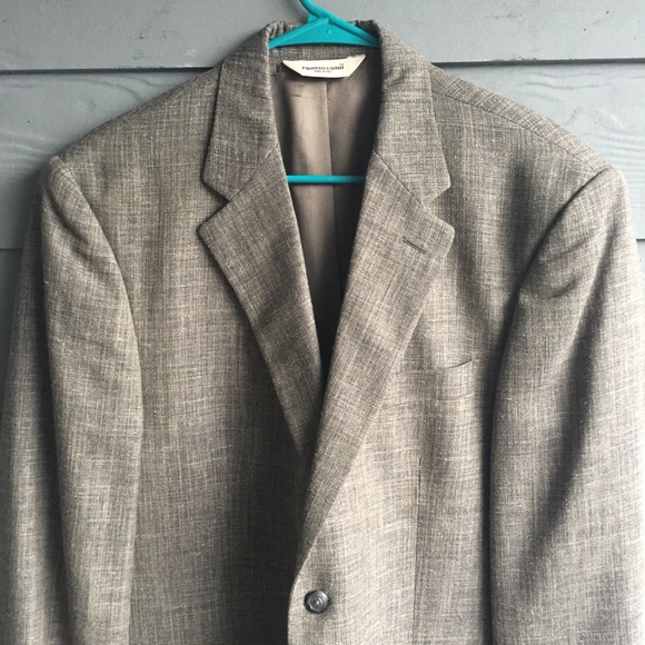 PRONTO UOMO 40R Gray Wool Blend 2 Button Blazer - Picture 3 of 8